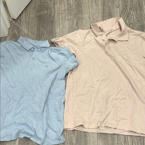 Hollister Light Blue And Pink Polo Shirt